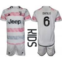 Dres Juventus Danilo Luiz #6 Gostujuci za djecu 2023-24 Kratak Rukav (+ kratke hlače)